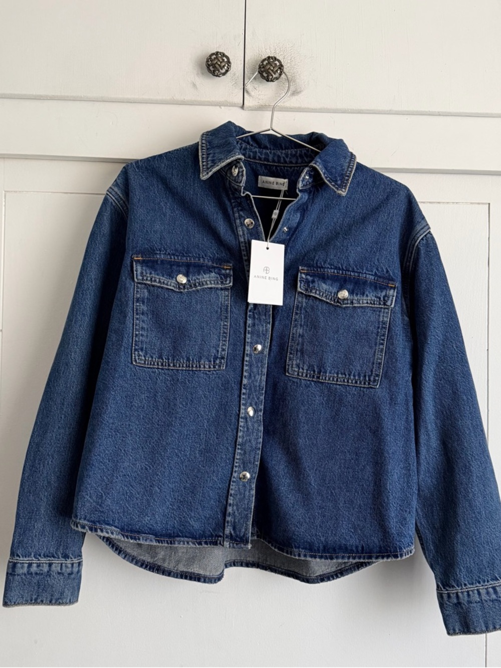 Anine Bing Paxton Denim Jacket - Sea Blue